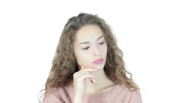 Thinking, Portrait of Pensive Woman, Planning alt