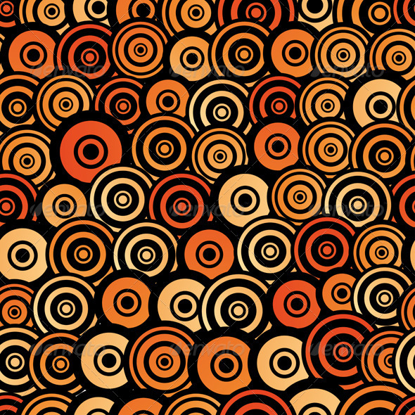 Retro Style Seamless Circle Pattern - Backgrounds Decorative