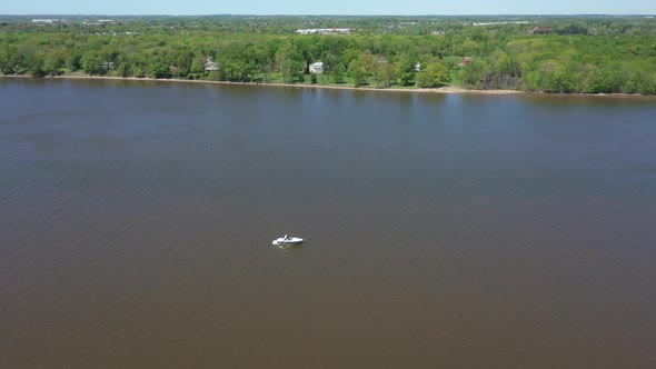 Aerial Circling Boat