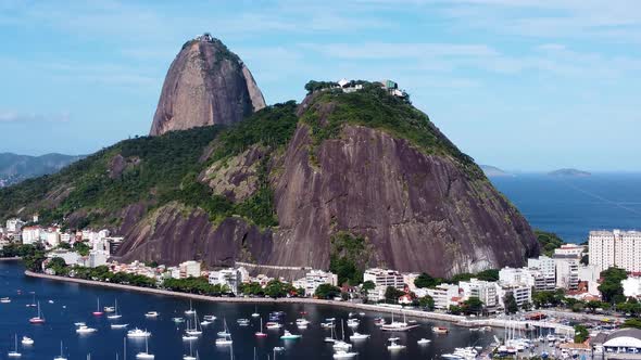 Rio de Janeiro Brazil. Tropical beach scenery. Postalcard of coastal city alt
