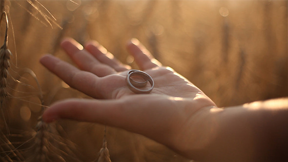 Hand with Wedding Ring on Ceral Field 3