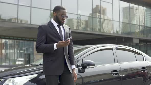 Detective of Secret Service Receiving Instructions for Execution by Phone alt