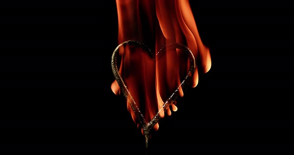 900473 Burning Heart for Saint Valentine’s Day, Slow Motion 4K alt