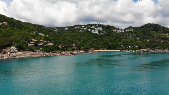 Beautiful high view of nature with sea ocean alt