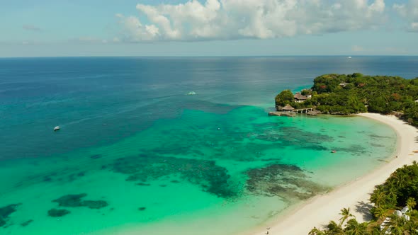 Boracay Island with White Sandy Beach Philippines alt