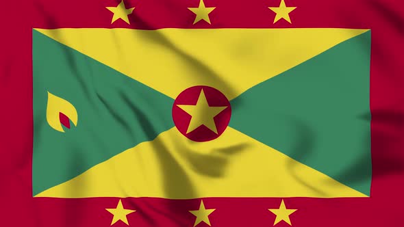 4K Grenada Flag - Loopable