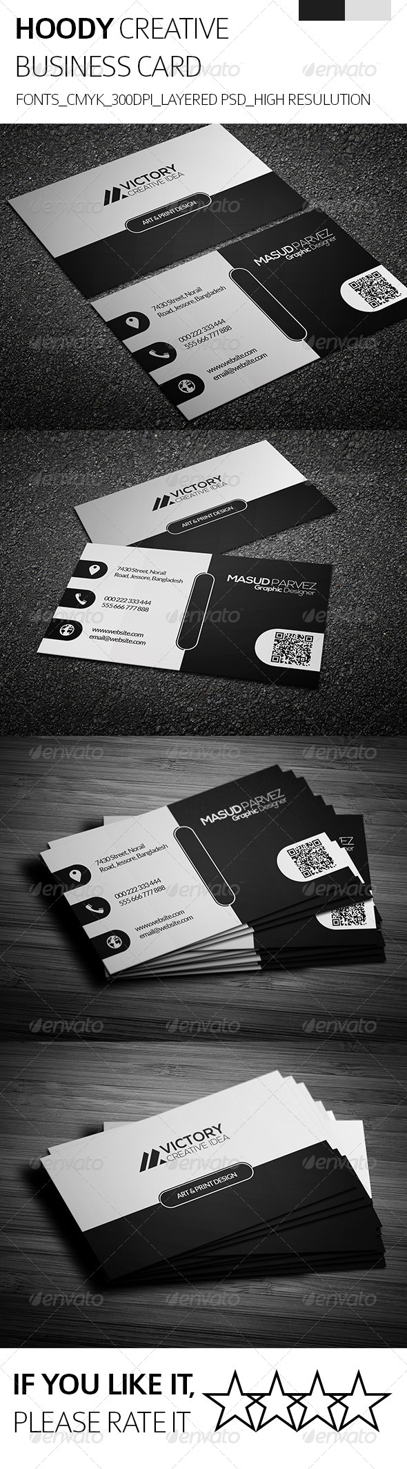 Hoody & Creative Business Card - Creative Business Cards