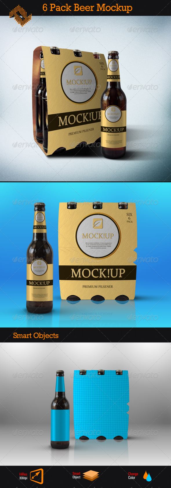 Download 6 Pack Beer Mockup By Fusionhorn Graphicriver