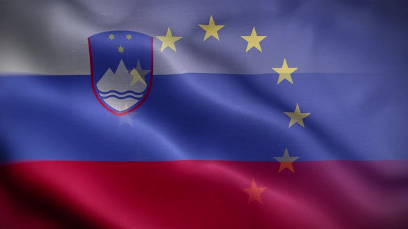 EU Slovenia Flag Loop Background 4K