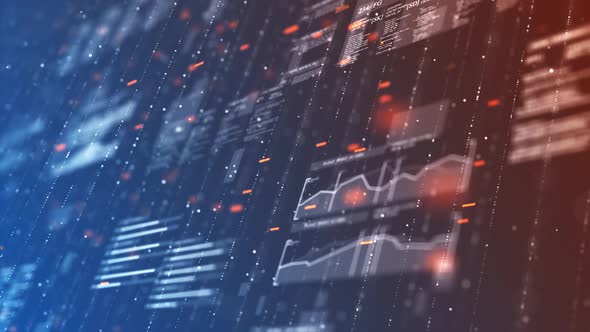 4K Futuristic technology data background loopable alt