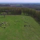 Aerial Footage of Horse Farm in Hokkaido Japan.