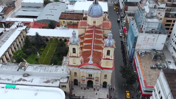 Basilica of Merced, Catholic Church (Cordoba, Argentina) aerial view