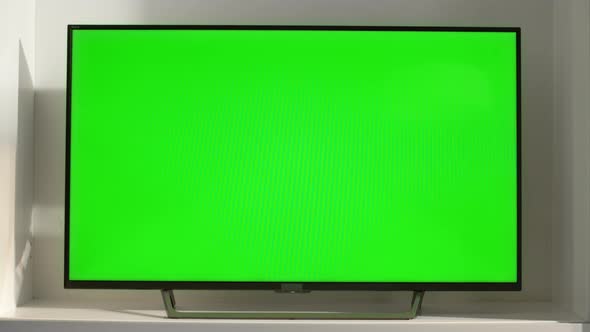 Chroma Key Smart TV in Living Room Closeup, Stock Footage | VideoHive