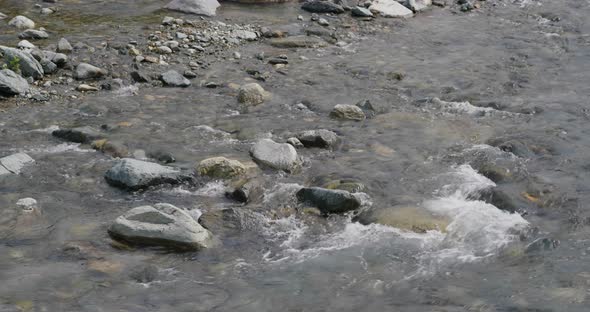 River Flow Over the Pebble Stone alt