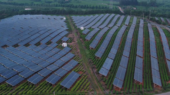 Solar power station in montain alt