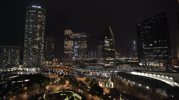 View of Skyscrapers at Night