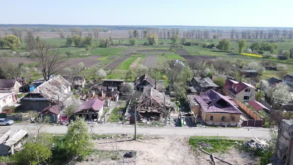 Consequences of the War  Ruined Residential Building in Borodyanka Ukraine alt