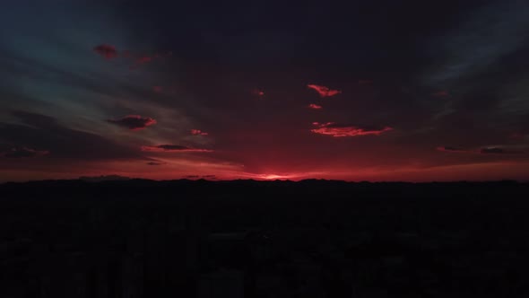 Sunset urban City - Dron