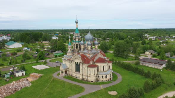 Russian Revival Style Church in Village of Kukoboy Russia alt