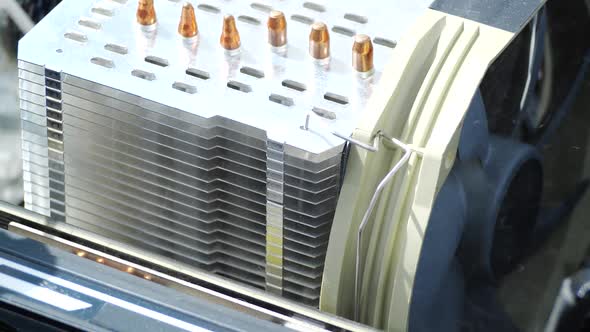 Man Clean Up Dirty CPU Fan Inside Computer alt