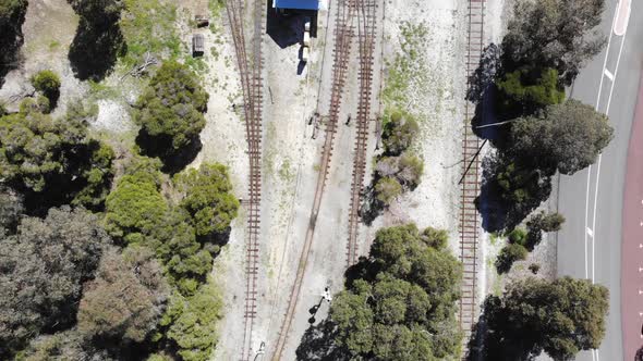 Aerial View of a Train Station in Australia