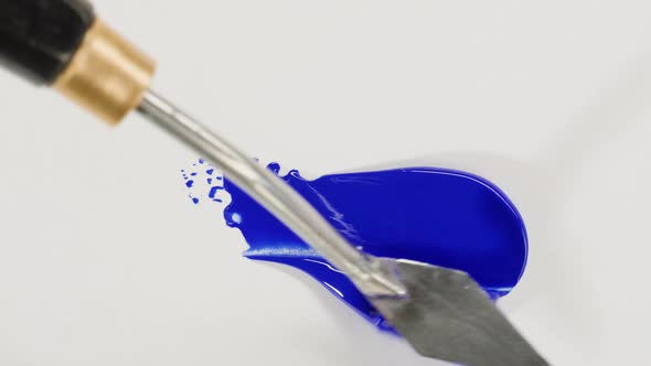 Mixing Blue Paint Closeup alt