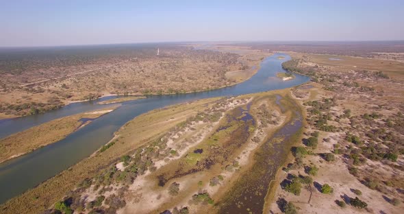 River Cutting Through Savannah