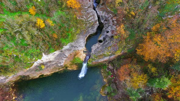 Waterfall and Autumn