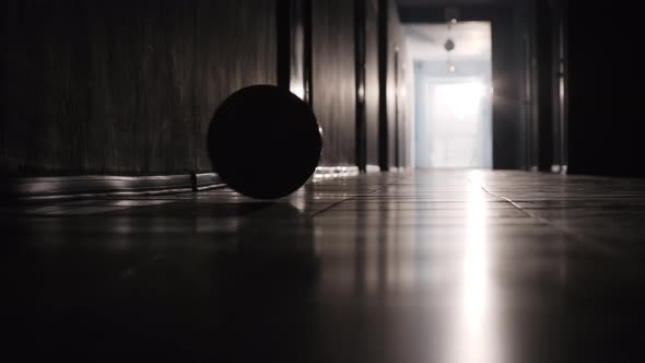 Soccer Ball Rolling on Floor