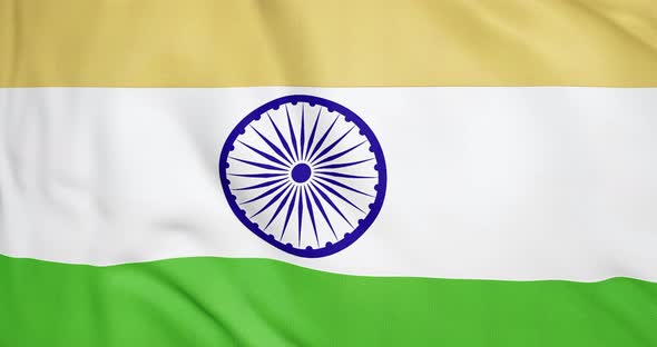 India Flag Waving Animation