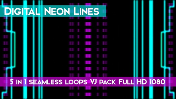 Digital Neon Lines VJ Loops