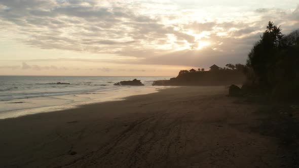 Tropical beach at sunset