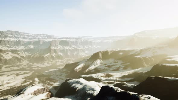 Lava Rock and Snow in Winter Time in Iceland alt