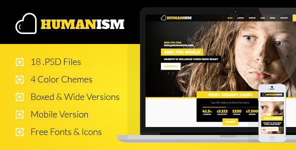 Humanism - Charity - ThemeForest 8293821