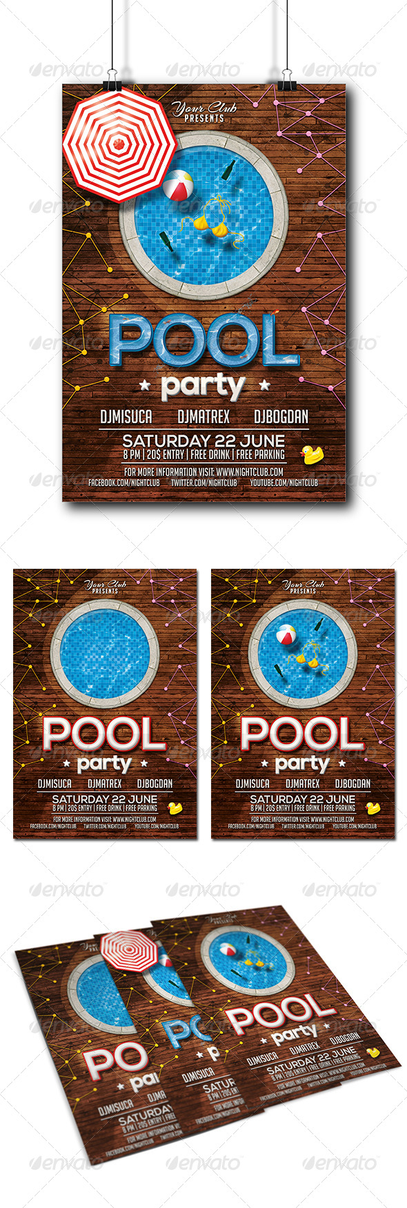 Pool Party Flyer - Clubs & Parties Events