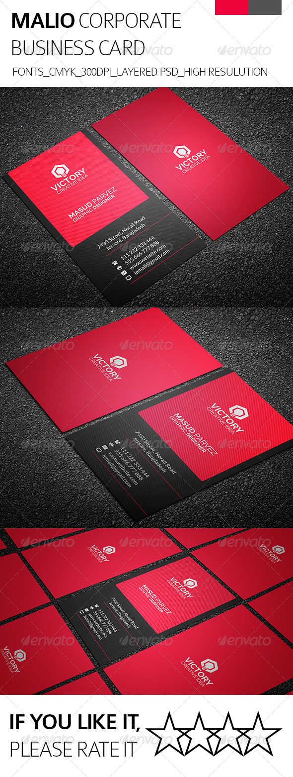 Malio & Corporate Business Card - Corporate Business Cards
