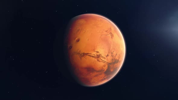 Realistic Mars Establishing Shot - The Red Planet