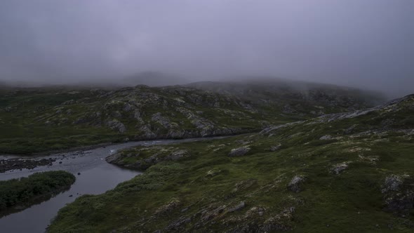 Hardangervidda, Norway: Cloud Time-Lapse (largest peneplain in Europe) alt