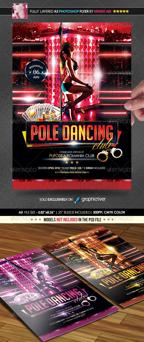 Pole Dancing Poster/Flyer - Events Flyers