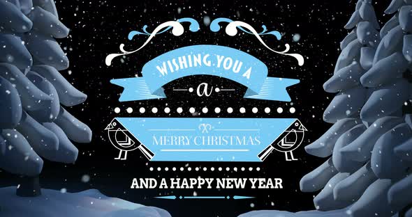 Illustration of christmas greeting and new year message 4k alt