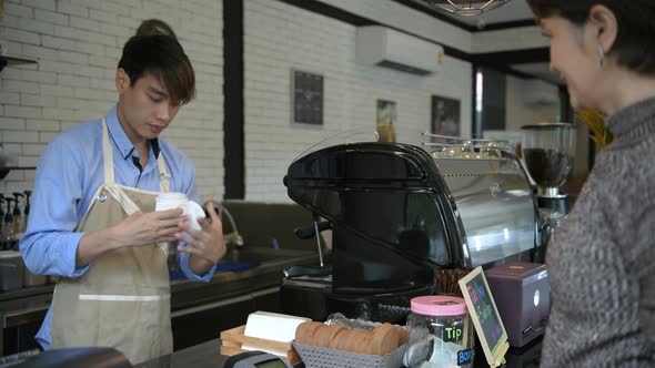 Coffee shop concept. 4k Resolution.