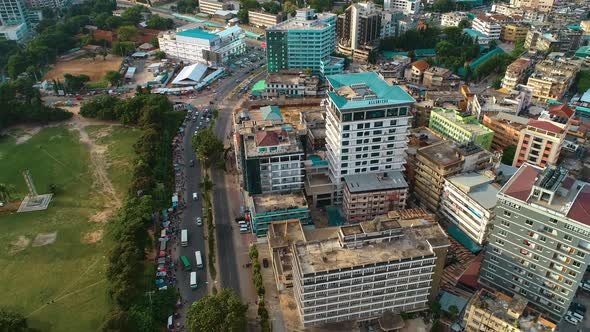 Aerial view of Dar es Salaam city