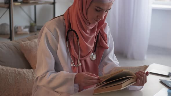 Doctor Study Medical Training Woman Reading Book alt