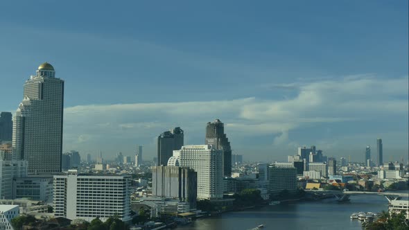 Beautiful building architecture around Bangkok city in Thailand alt