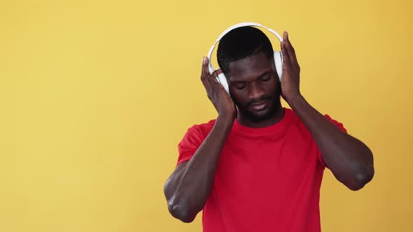 Music Inspiration Black Guy Wearing Headphones alt