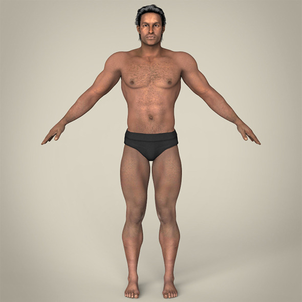 Realistic African Muscular - 3Docean 8407968