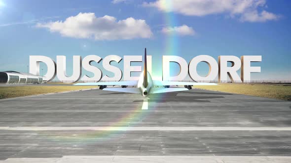 Commercial Airplane Landing Capitals And Cities Dusseldorf