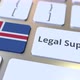 Legal Support Text and Flag of Iceland on the Keys - VideoHive Item for Sale
