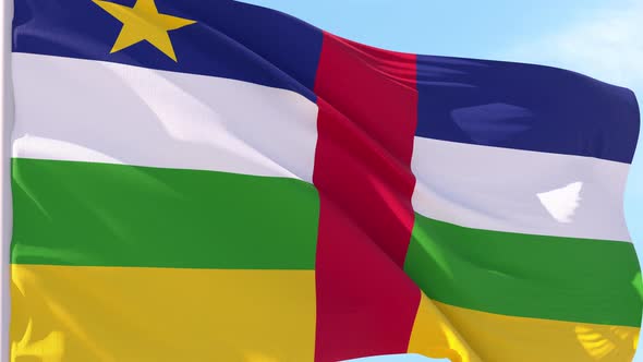 Central African Republic Flag Looping Background