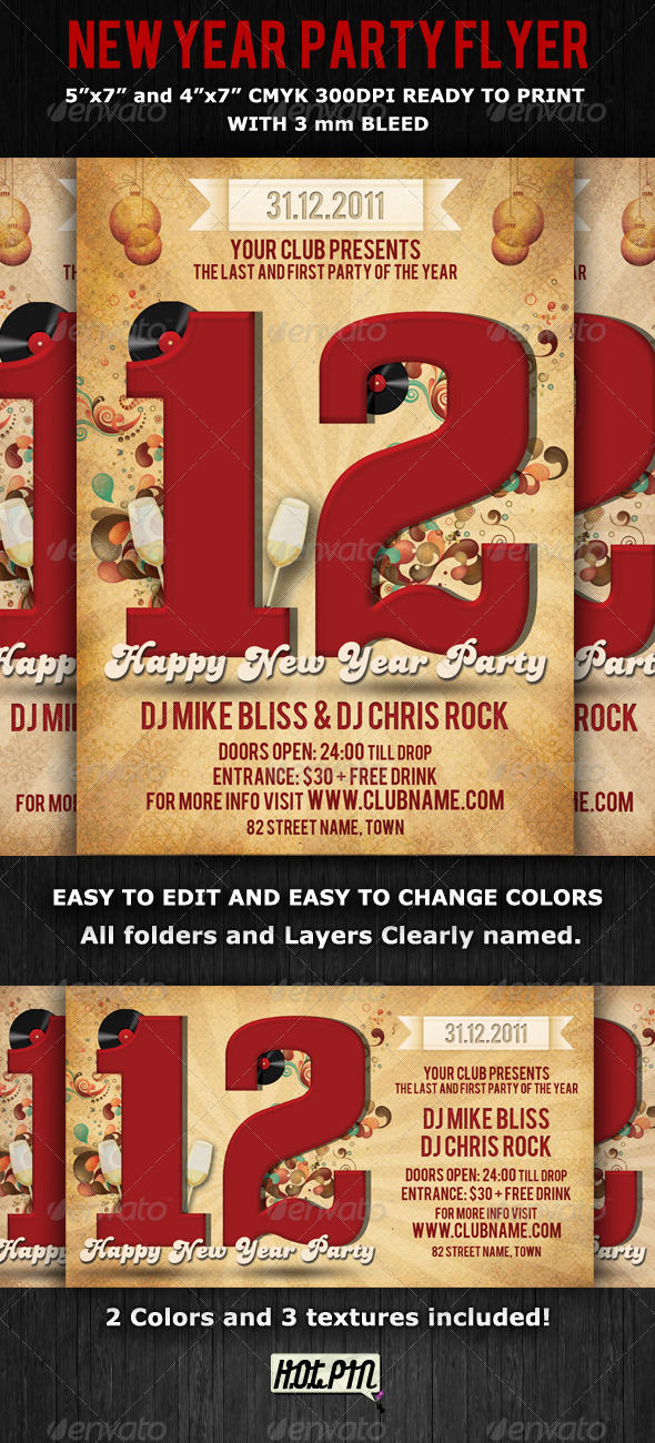 New Years Eve Party Flyer Template - Clubs & Parties Events